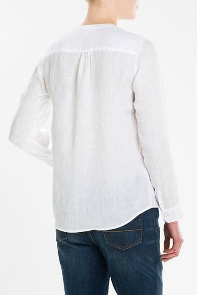 Simple White Pure Muslimah Linen Blouse Women Ladies