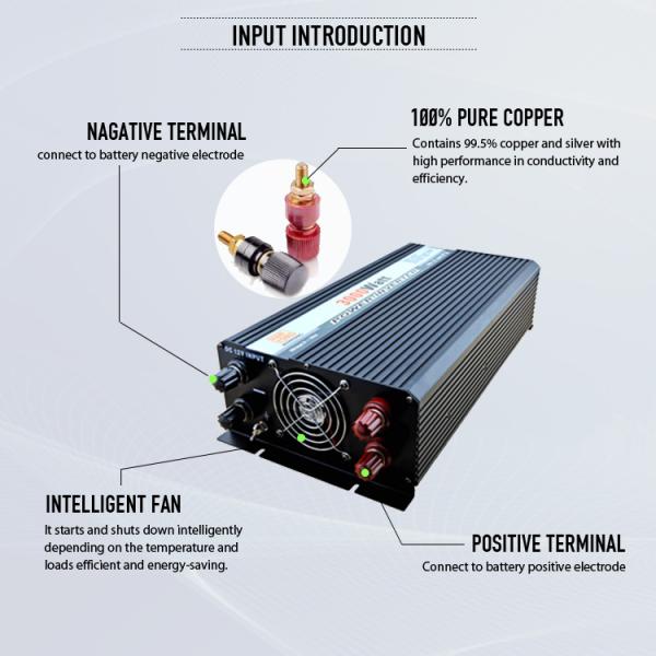 3000W Solar Mobile Sine Inverter be Inverter solar power system home DC 12V to AC 220V From lead-acid cell 150Ah CE ROHS