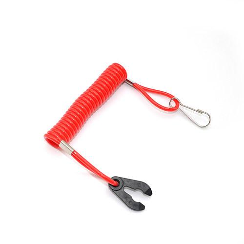 Motor Engines Kill Cord Lanyard Universal Red Plastic Spring Style