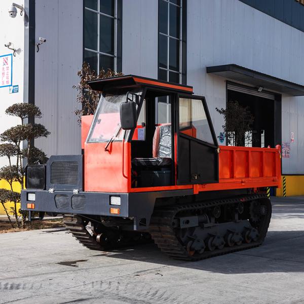 12 Ton Mud Road Tracked Diesel Crawler Dumper Truck Engine Powered Engineering Rubber Tracks
