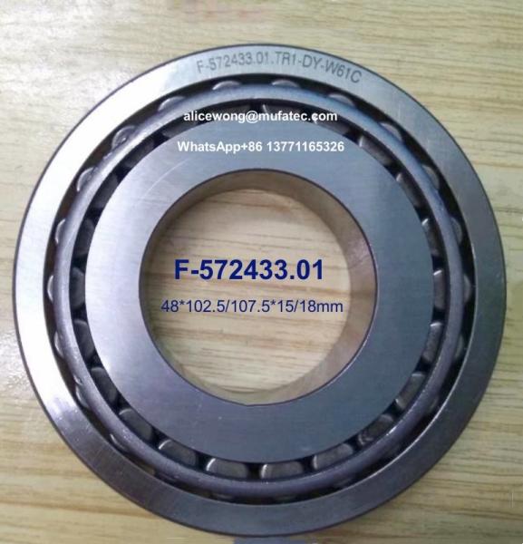 F-572433.01.TR1-DY-W61C 48x102.5/107.5x15/18mm Rolamentos de transmissão automóvel Rolamentos de rolos cónicos