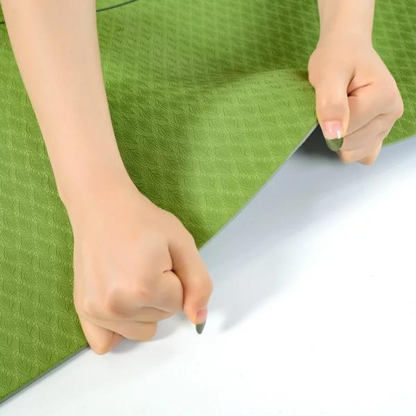 Non-slip TPE Yoga Mats for  Sports Fitness, Exercise, Pilates Mat 6mm