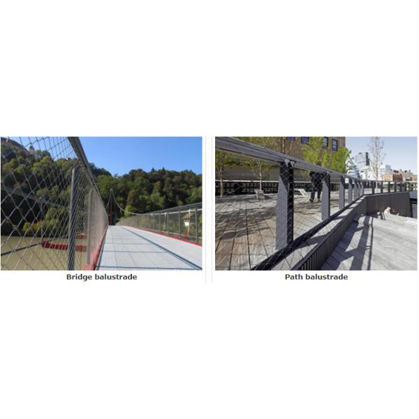 Балюстрада сетки отверстия Ss316 60mm обшивает панелями высоту 720mm