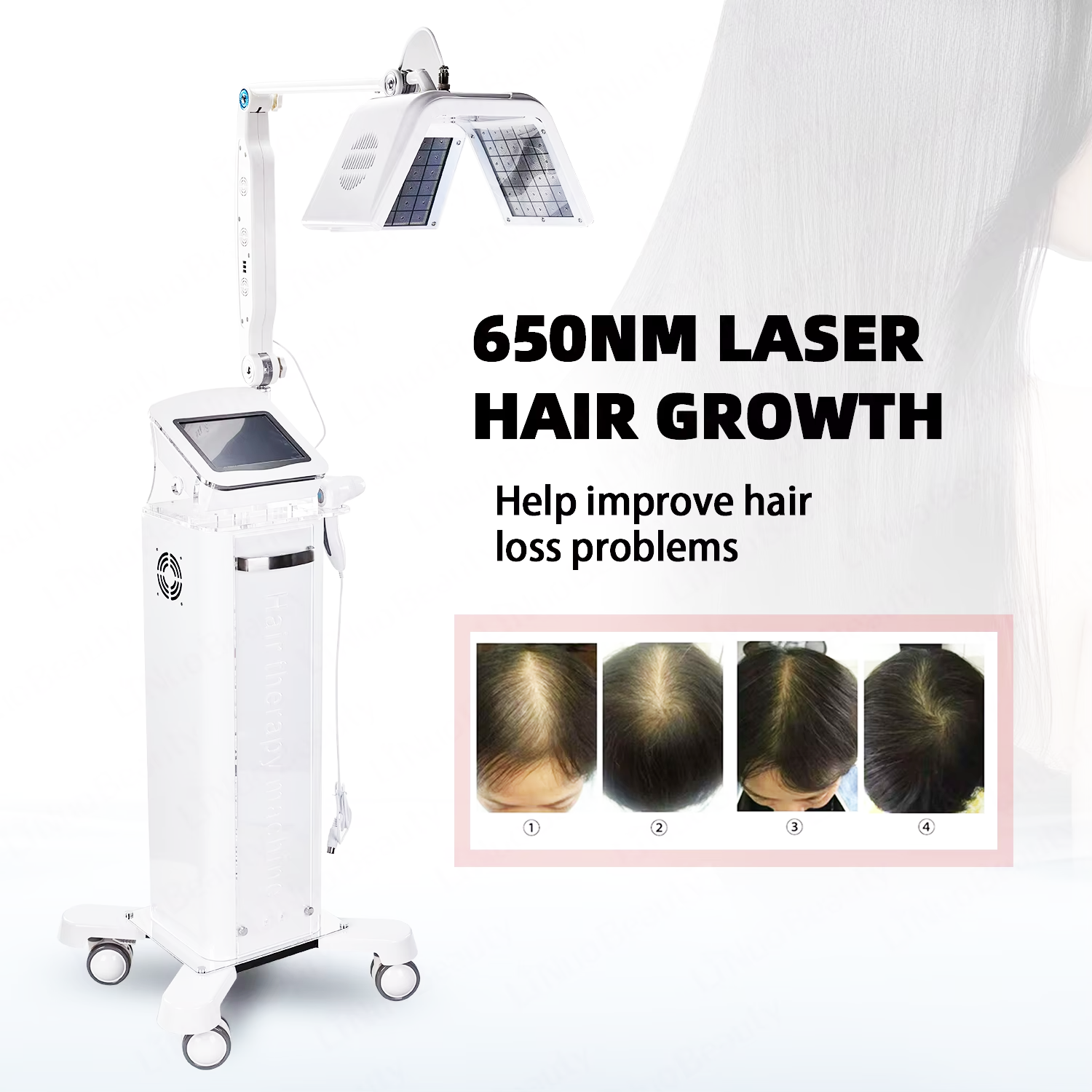 8 Inches Bio Energy Ultra Pulse Laser Hair Growth Machine