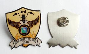 stainless iron off-set printing badge, 20-25mm, aluminum or brass material available