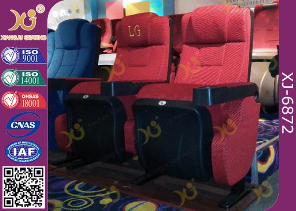 Cinema Theatre Furniture Lounge Back Folding Up Chairs With Spring Seat