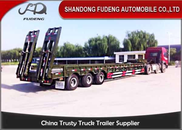 75 ton Low boy semi-trailer low bed semi truck trailer with widen device extender