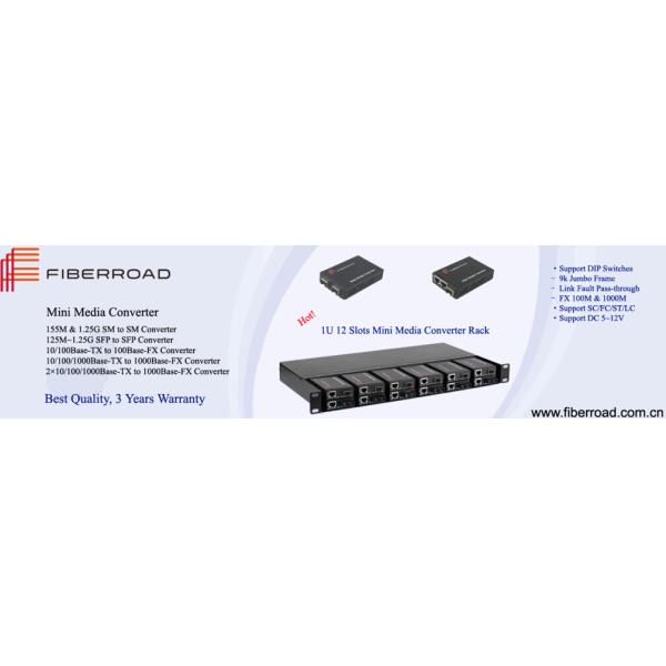 Mini SFP Fiber Optic Media Converter , single mode Sfp media converter