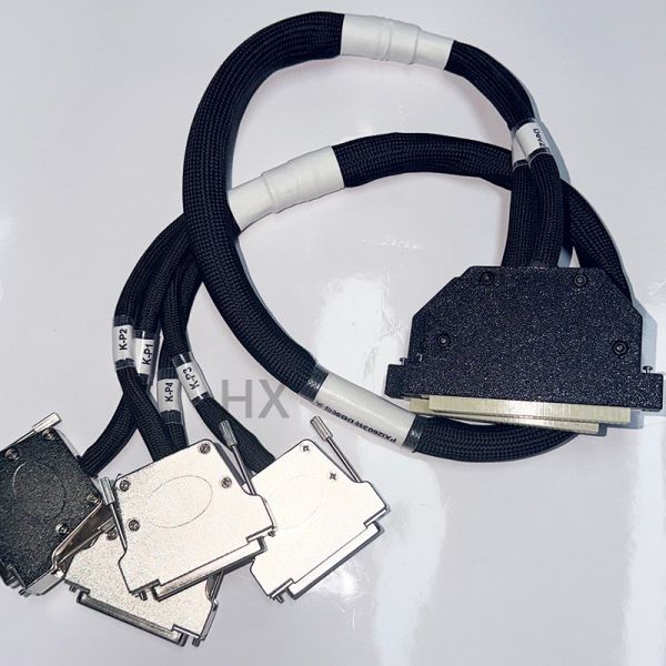 Custom Industrial Split Harness with Rectangular Connectors, Pre-Assembled SCSI Multi-Channel Cable for CNC Machine Tools.