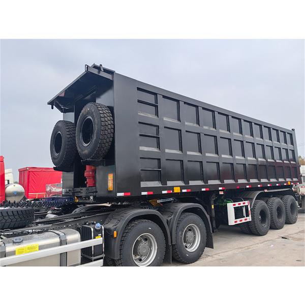 Standard 3-Axis Semi-Trailer with 24 m3 Volume and 60ton Load Capacity