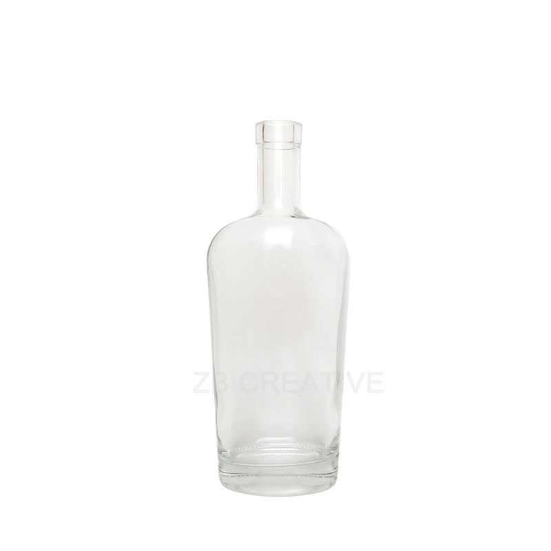 Premium Clear Spirit Bottle 750ml Cork Closure Vodka Liquor Food Grade BPA-Free