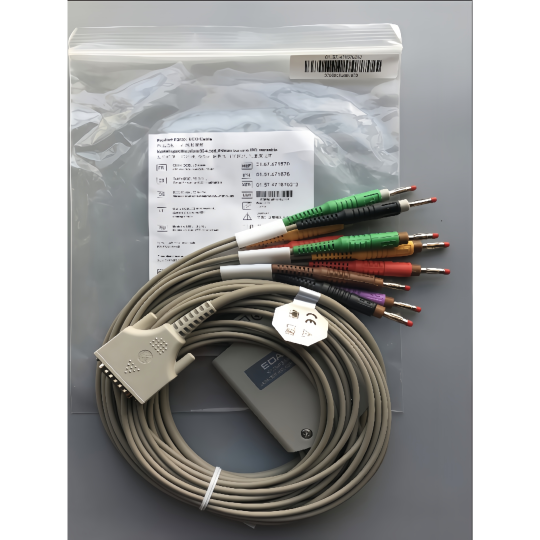 EDAN Electric ECG Cable Lepu Medical SE-1200/1201 12 Lead ECG Cable With 15 Pin Banana Plug