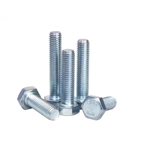 Producción de ZP Grado 4.8/8.8/10.9/12.9 Metal DIN933 DIN931 Cerrojo hexagonal con acabado de zinc