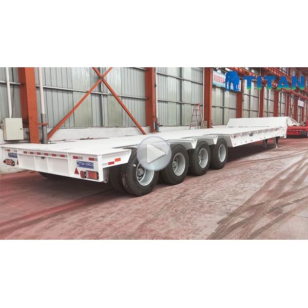 TITAN 4 Axle 100 Tons Folding Gooseneck Trailer for Sale | Folding Neck Lowboy for Sale