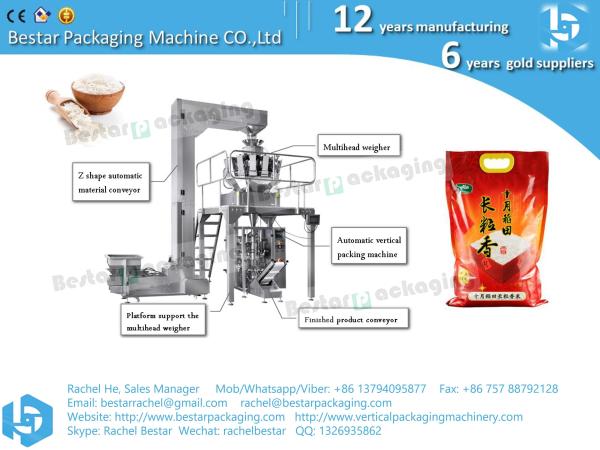 How to pack rice for 5kgs plastic bag