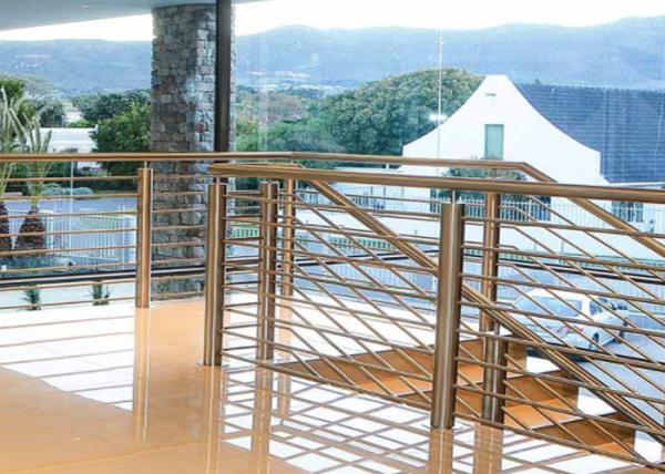 Indoor Stainless Steel Railing With Powder Coating / Spray Paint Surface Treatment