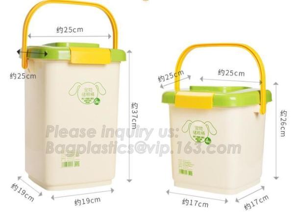 Dog Food Storage Container Large Airtight PET Food Container Measuring Cup 19lb/33qt Plastic Cat Dog Treat Containe