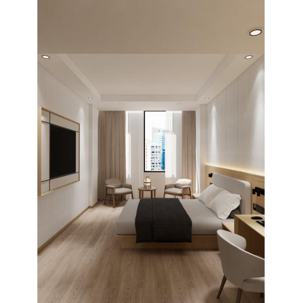 High Grade Hotel Bedroom Furniture Artificial Leather Eco - Friendly Panel