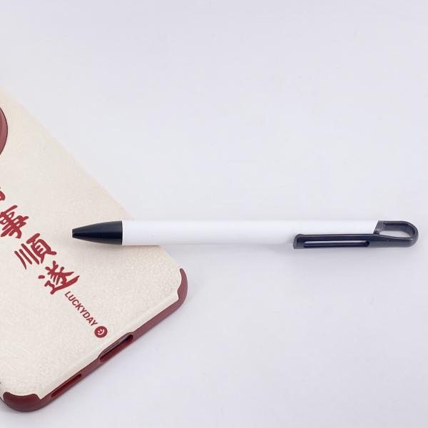 Plume à bille en caoutchouc doux de haute qualité, simple à imprimer, avec pince