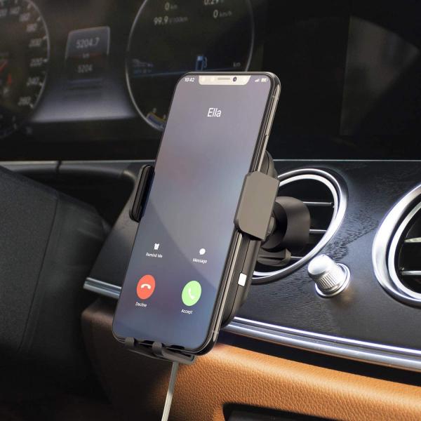 Wireless Car Charger Mount [Auto Clamping],  Windshield Dash Air Vent Phone Holder for iPhone 12 11 Pro Xs XR