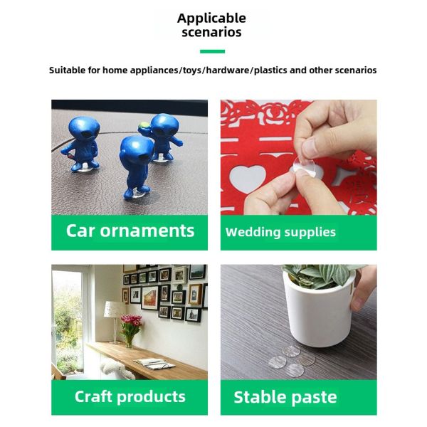Transparent Acrylic Double-Sided Tape Traceless and Nano Dot Tape for Card Positioning Removable Adhesive Paper & Film