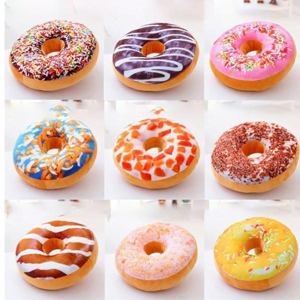 Giant Donut Cute Chair Pads Printing / Embroidering Logo For Office