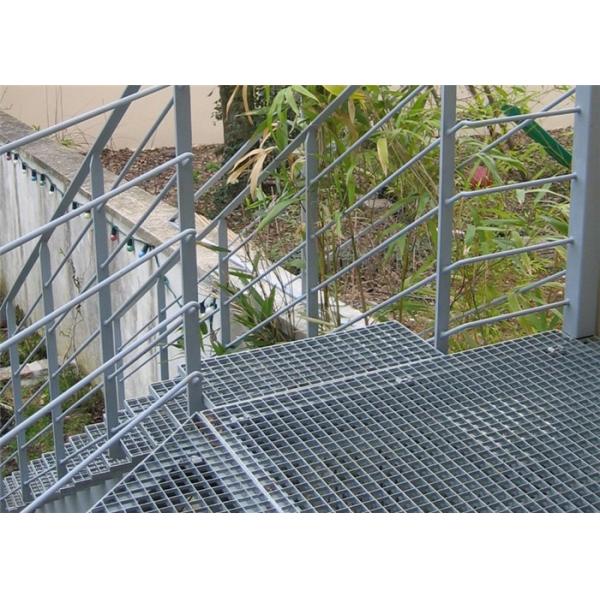 25 * 5 / 32 * 5 Pressure Locked Steel Grating Walkway 24 - 200mm Cross Bar Pitch