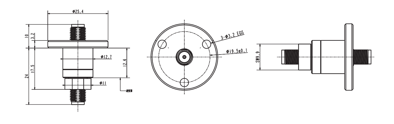 Hiscience 1 Channel RF Slip Rings Radio Frequency Rotary Joint