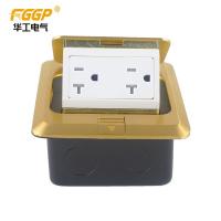 Del surgir zócalo eléctrico de cobre amarillo del piso con la caja de acero para residencial