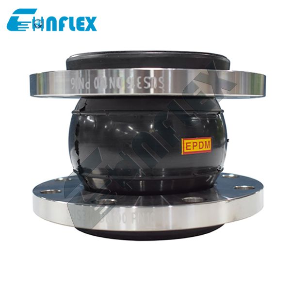 Rotating Flange Rubber Joint with PTFE Lining: Easy-Install Poly-Tetra-Fluoro-Ethylene Pipeline Growth Compensator for Refineries