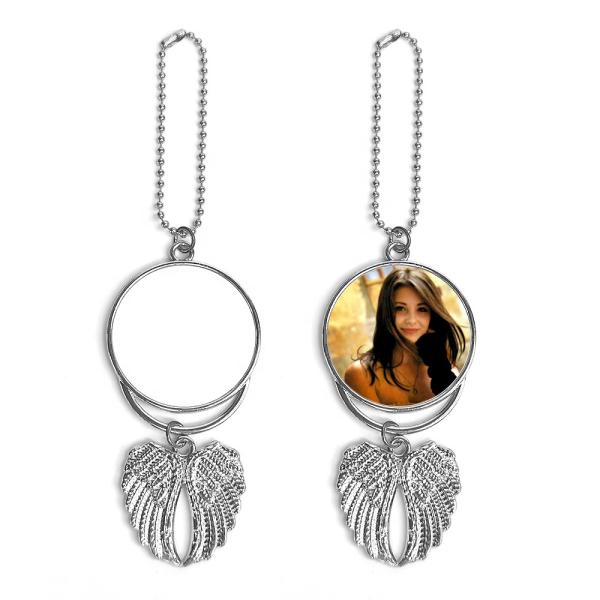 Personalized Metal Angel Wing Christmas Ornaments For Sublimation