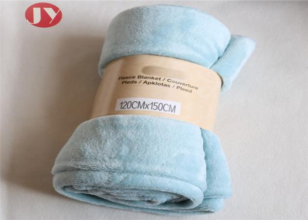 Eco - Friendly Custom Polyester Blanket , Ultra Soft  Microplush Blanket Rolled Package