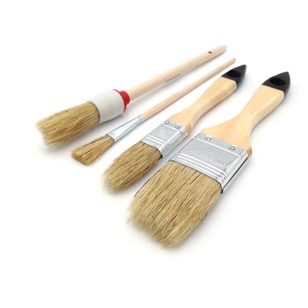 Pig Bristle Natural Bristle Paint Brush Tapered Filament With Any Color