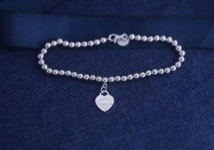Unisex S925 Sterling Silver Love Bracelet Beads Heart Pendant Customized