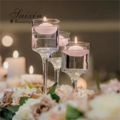 Carregador de velas flutuantes baratos Vaso de decoração de casamento 3pcs/set Carregador de velas Pequena peça central