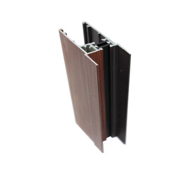 Square Wood Finish Aluminium Profiles , Different Colors Aluminium Framing Systems