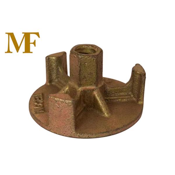 Золотая электрическая гальванизированная гайка крыльев 0.65KG форма-опалубкы 3