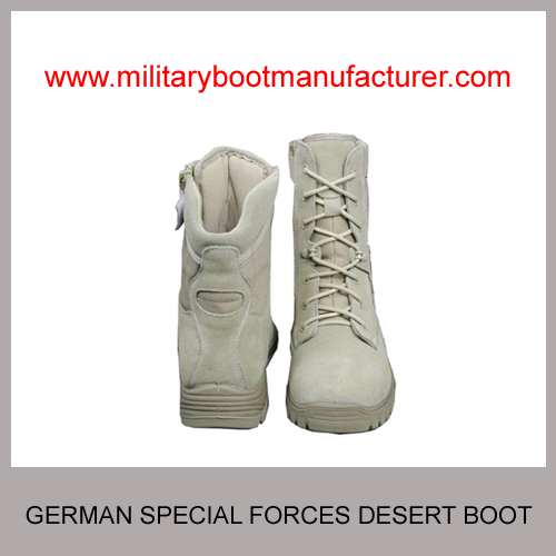 Wholesale China made Germany Special Forces Military PU Rubber Dual Density Sole Light-weight Tan Color Desert Boot