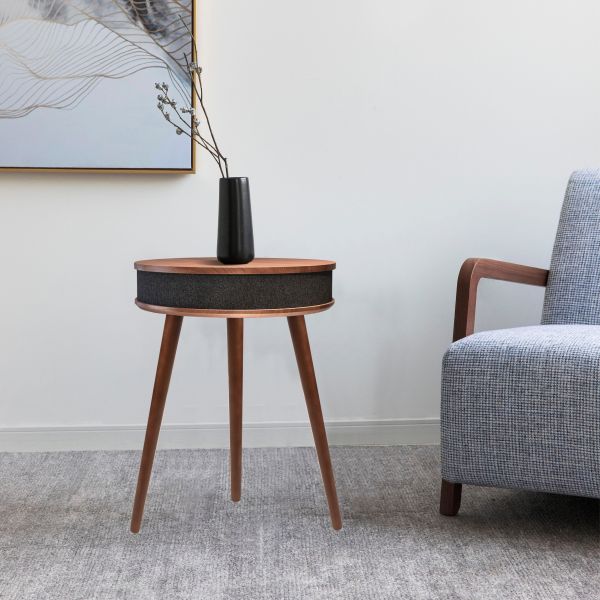 Custom Smart Furniture Side Table With Speakers Solid Wooden For Indoor