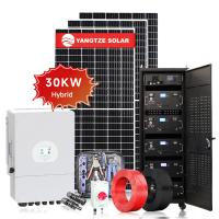 30KW Hybrid Solar Power System Kit MPPT Hybrid Inverter With BMS Protection