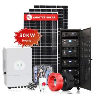 30KW Hybrid Solar Power System Kit MPPT Hybrid Inverter With BMS Protection