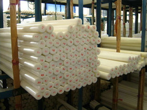 Отлитый в форму PA6 нейлон пластичная штанга для колеса, вала ролика, лопатки вентилятора 6mm x 1m