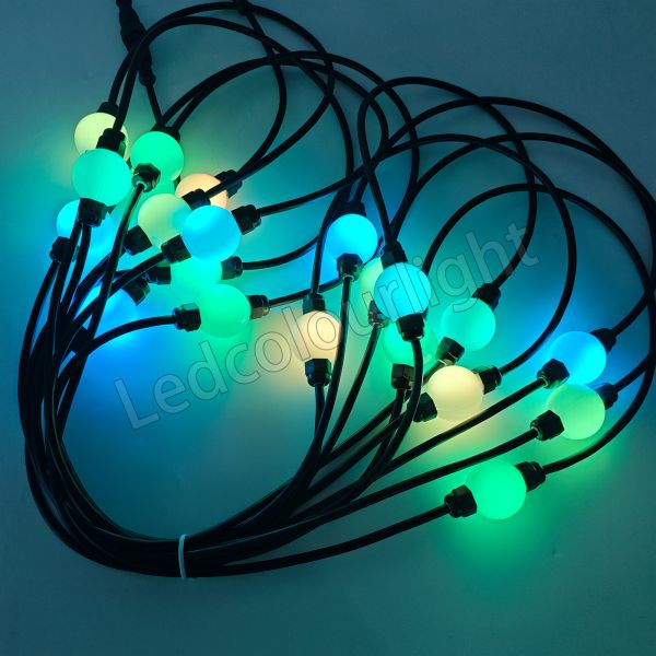 IP65 Waterproof 35mm DMX RGB LED Ball Light String with Custom Spacing