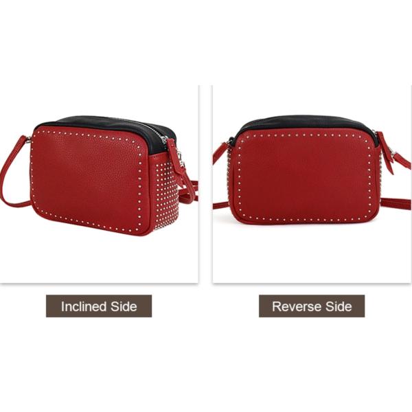 Classical Red Ladies Cross Body Bags , Medium Sized Cute Crossbody Purses For Daily