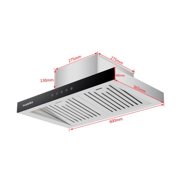 Vented T Shape Chimney Hood Under Cabinet Range Hood For Restaurant