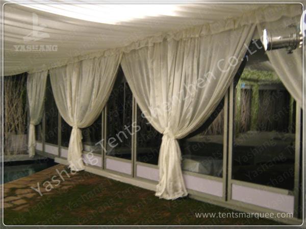 Luxury Fully Decorated 20X20 Party Tent With Sidewalls , Outdoor Party Marquee