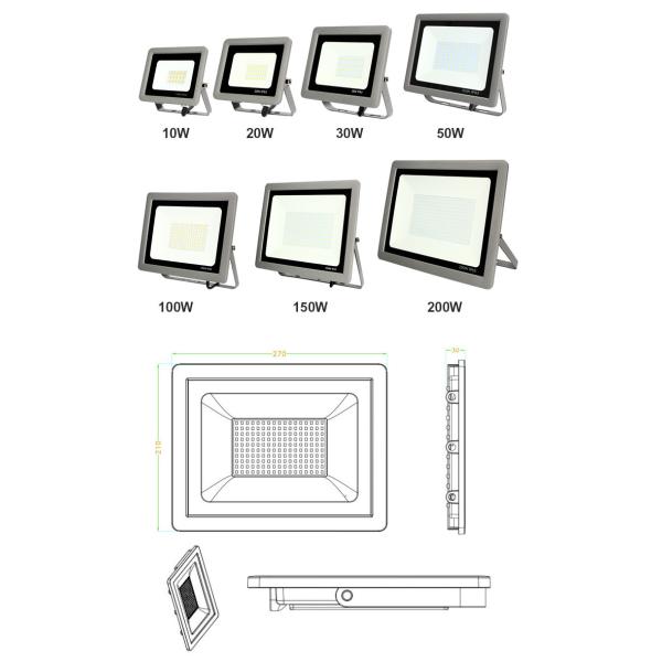 12 вольта прожектора RGB безопасностью SMD2835 света потока СИД 50w 300w 500w 200w умного мини