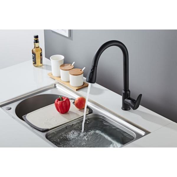 Rotatable Pull Put Black Sink Tap Faucet