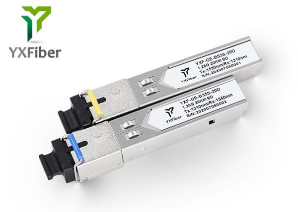 Module WDM SFP-G-20SC DDM 1.25G 1310/1550 FP/PIN 20KM SM SC 3.3V