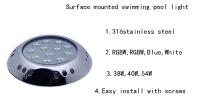 12 le contrôle RVB de C.C 54w rf de volt a mené l'éclairage de piscine pour l'étang de piscine